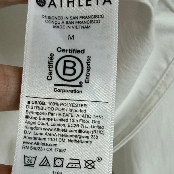 Athleta Classic White Collared Blouse - Picture 3 of 4